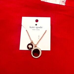 Kate Spade - Rose Gold Spot the Spade Pendant Necklace- New